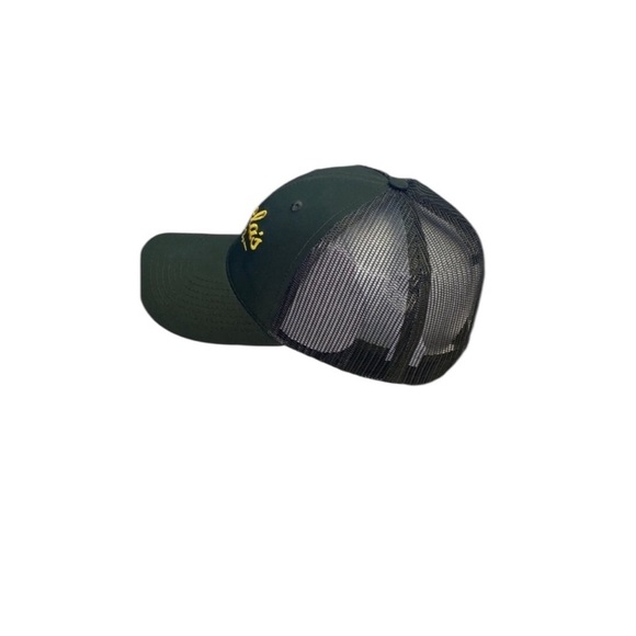 NEW! CABELA CAMP Canvas Mesh Snap Back Men’s Adjustable Olive Trucker Cap Hat OS - Picture 8 of 9